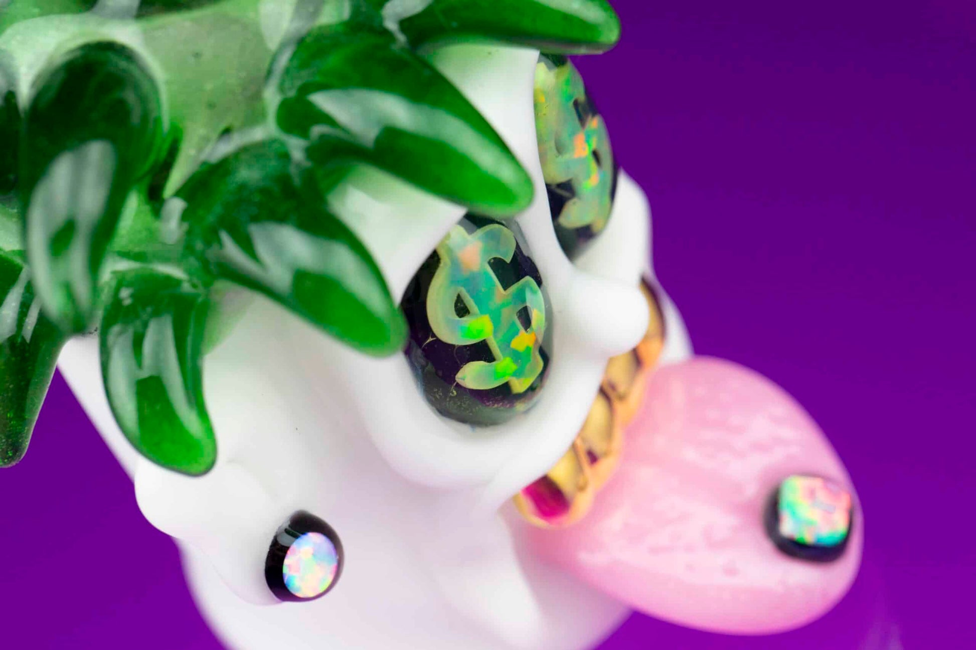 sophisticated design of the Mr. Richie Head Rig w/ Opal Earrings & Gold Grill by Ryder Glass