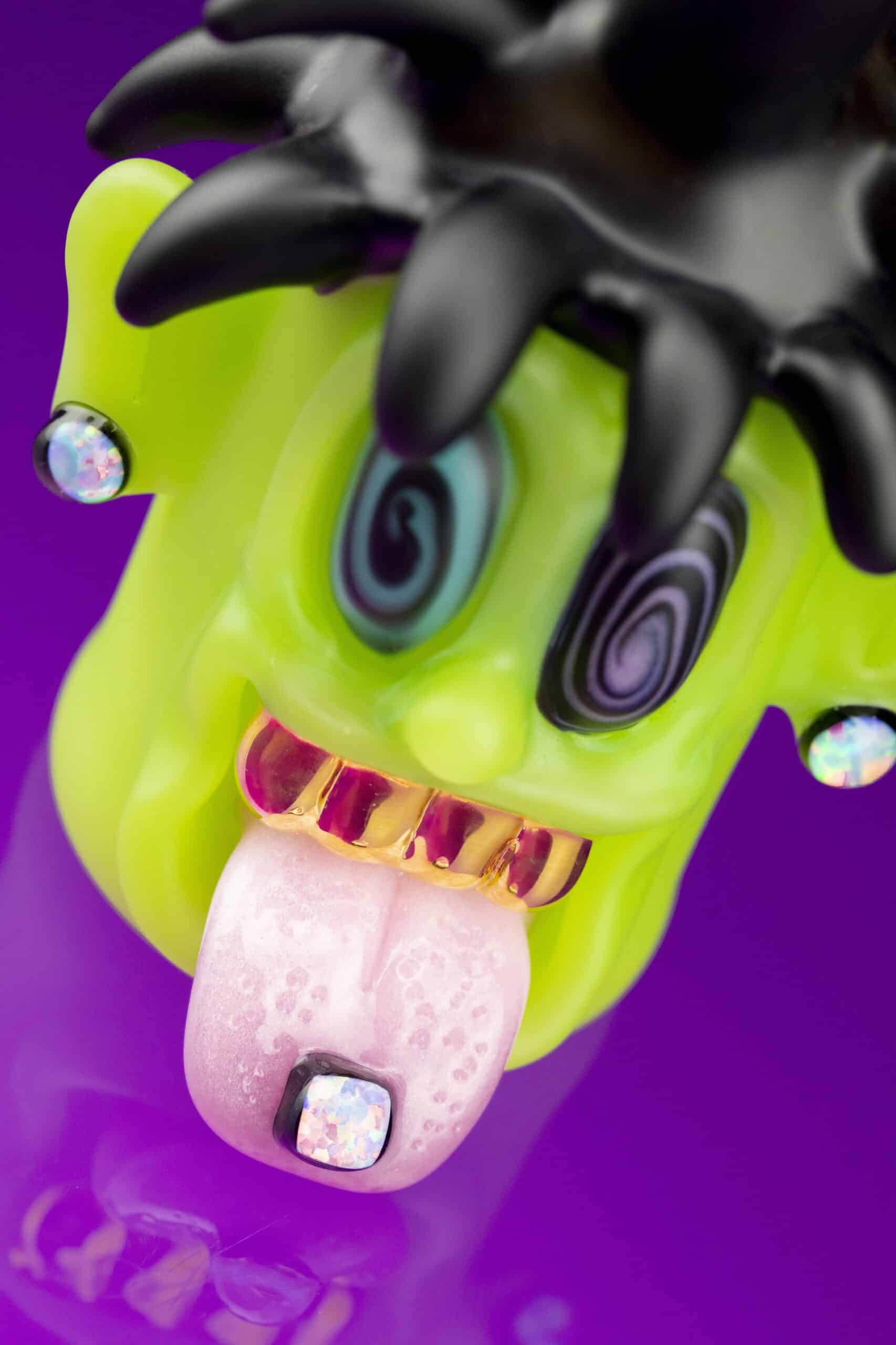 artisan-crafted design of the Head Rig w/ Opal Earrings & Gold Grill by Ryder Glass