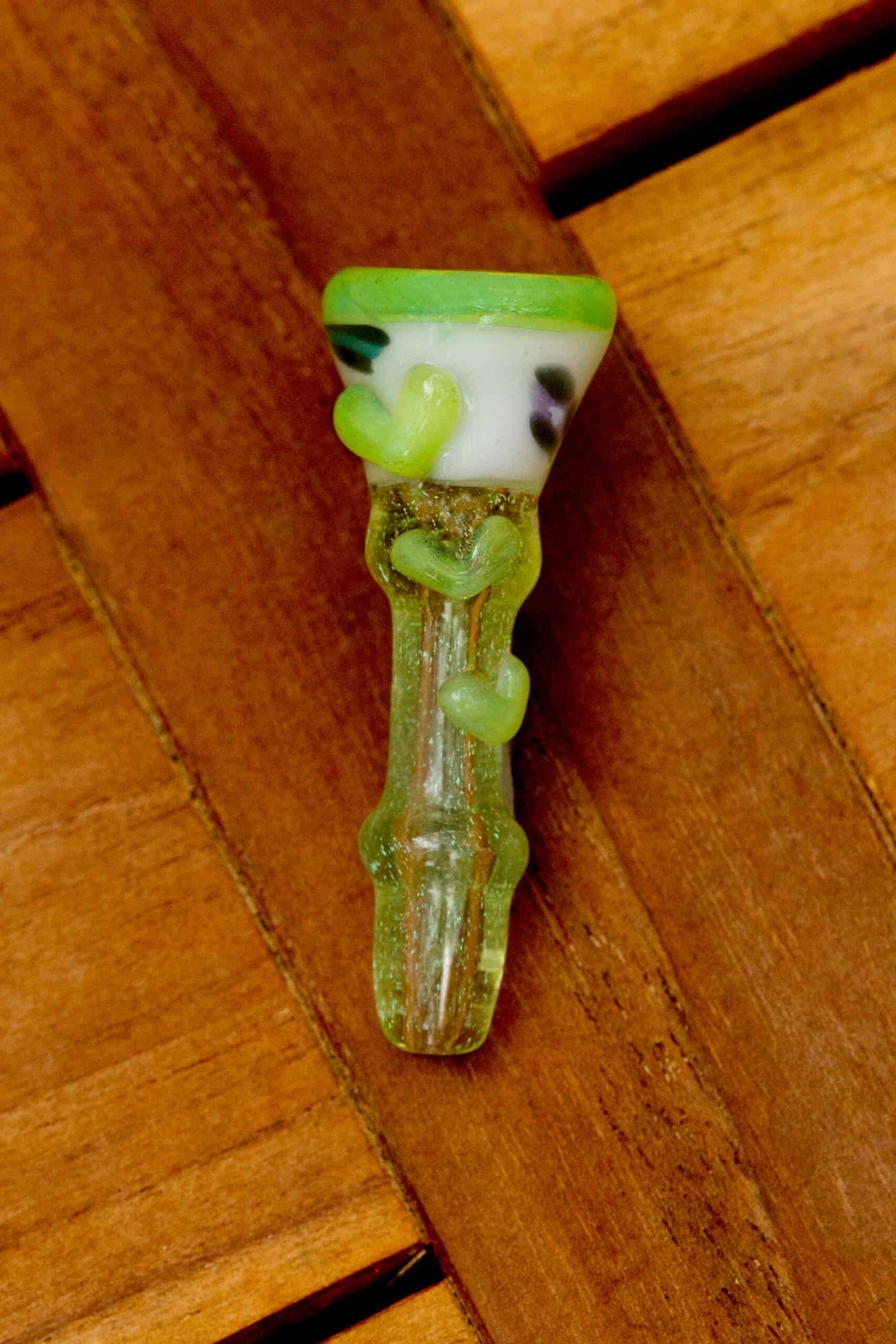heady art piece - Green Onie w/ Dichro and Hearts by Sakibomb