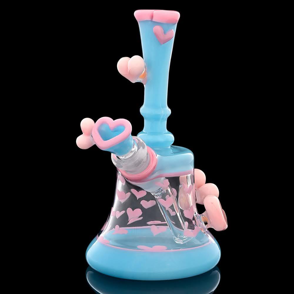 artisan-crafted art piece - Mini Blue Sky Love Tube by Sakibomb