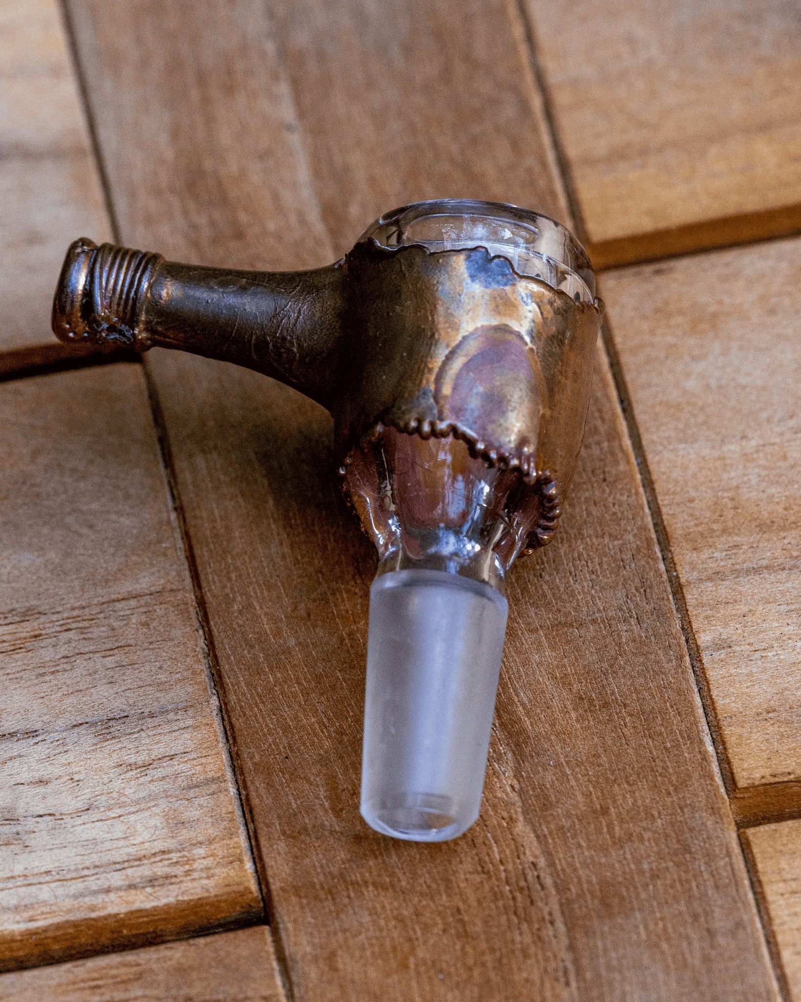 hand-blown art piece - Male 14mm Slide #2 by Snic Barnes
