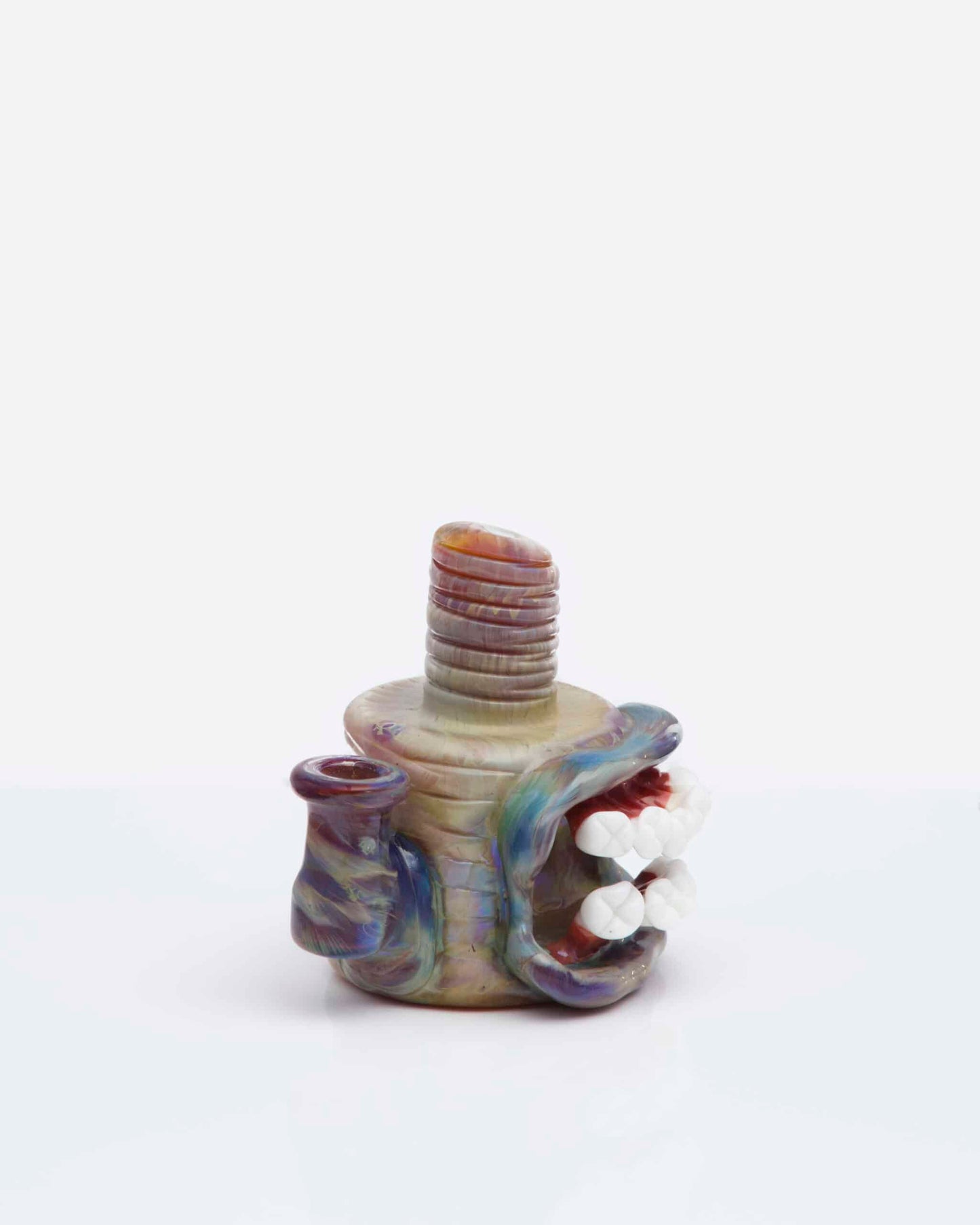 hand-blown design of the Persimmon Strike Mini Face Rig w/ Matching Carb Cap by FrostysFresh