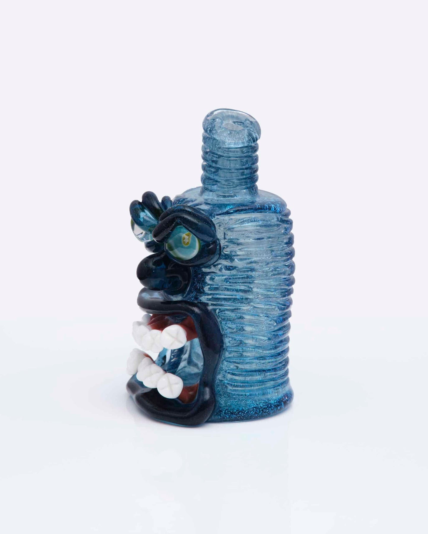 hand-blown design of the Silver Dichro & Atomic Stardust Face Rig w/ Matching Carb Cap by FrostysFresh