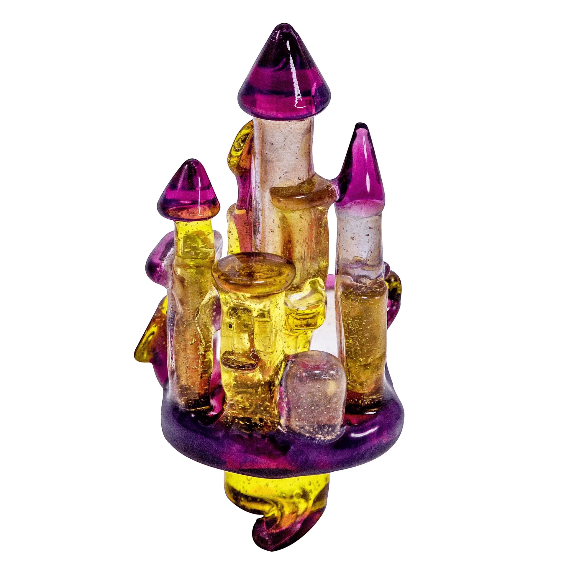 artisan-crafted art piece - Phoenix X White Satin Crushed Opal Kingdom Set by JEBB Glass