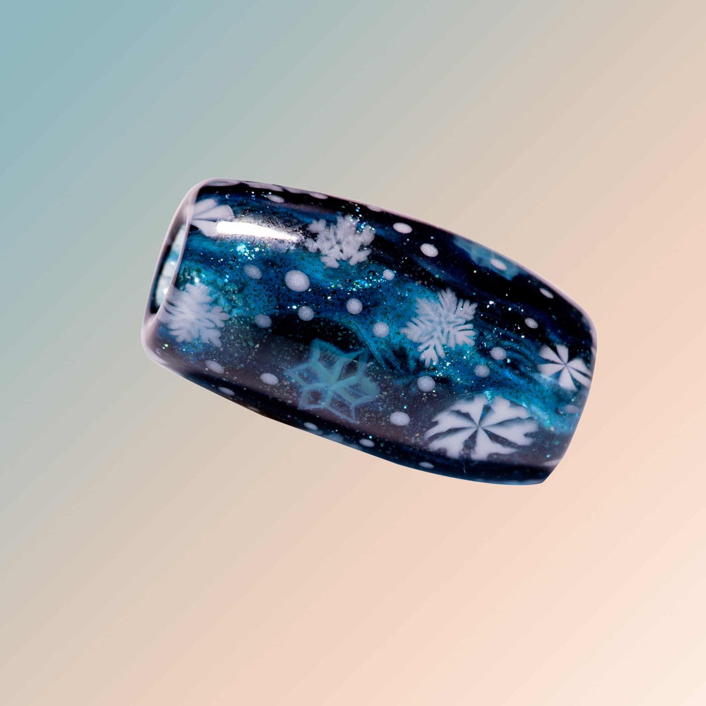 meticulously crafted art piece - Blizzard Beads by Chaka Glass