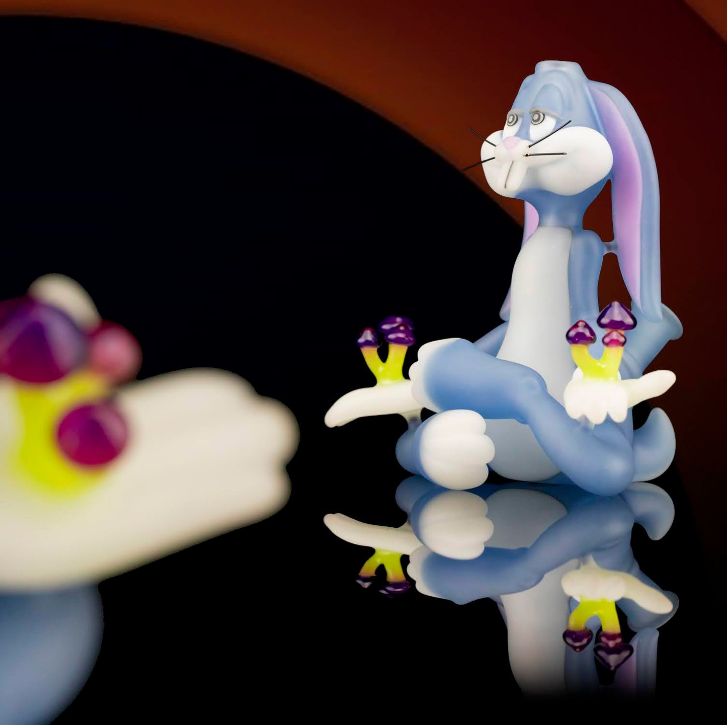 sophisticated design of the Bugs with Mushrooms Rig Set w/ Matching Dabber & Pendant by JSmart Glass