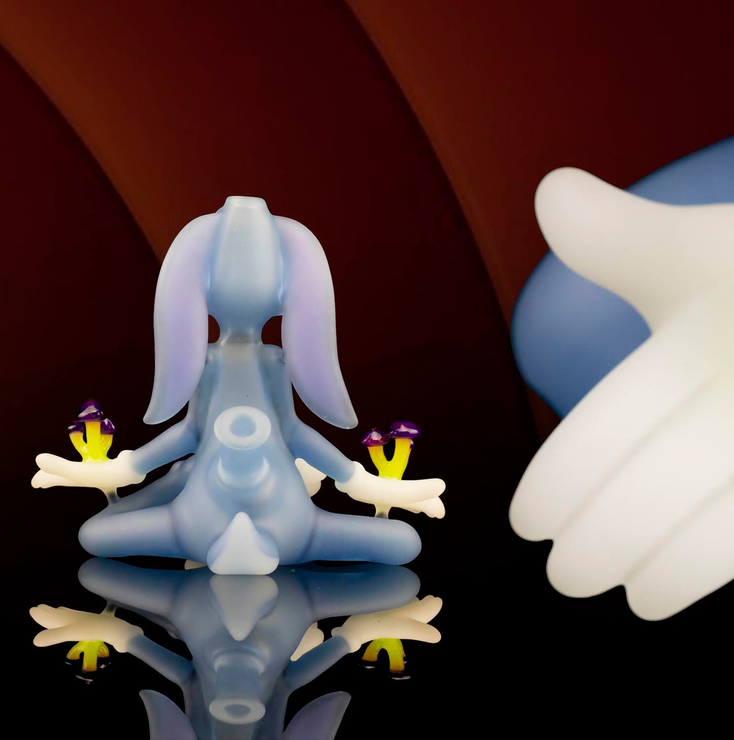 sophisticated design of the Bugs with Mushrooms Rig Set w/ Matching Dabber & Pendant by JSmart Glass