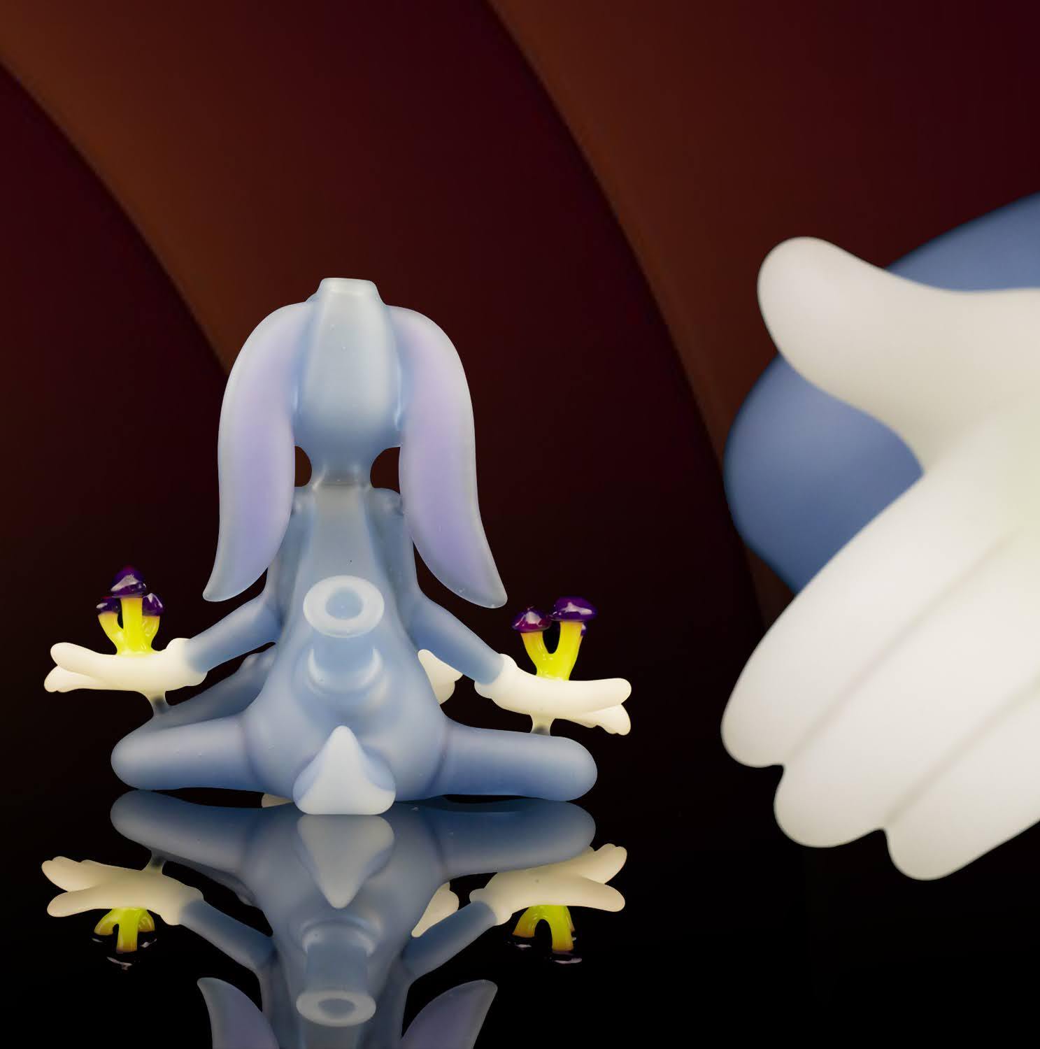 sophisticated design of the Bugs with Mushrooms Rig Set w/ Matching Dabber & Pendant by JSmart Glass