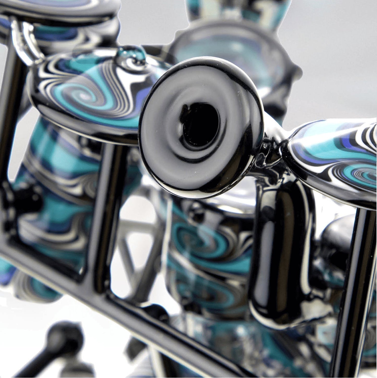 artisan-crafted art piece - Aqua Azul Drum Set by AJ Roberts