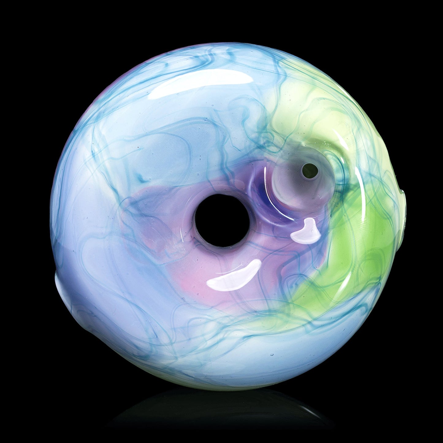 heady art piece - Green Frosted Scribble Donut Bowl by KGB x Scomo Moanet (2021)