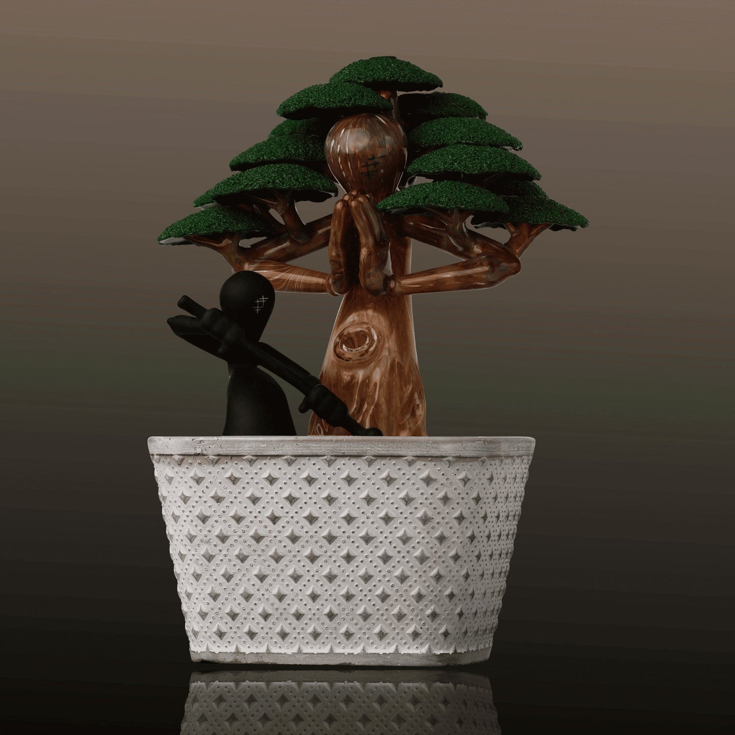 heady design of the Bonsai Rig by Yunk Glass x Bubbles The Butcher