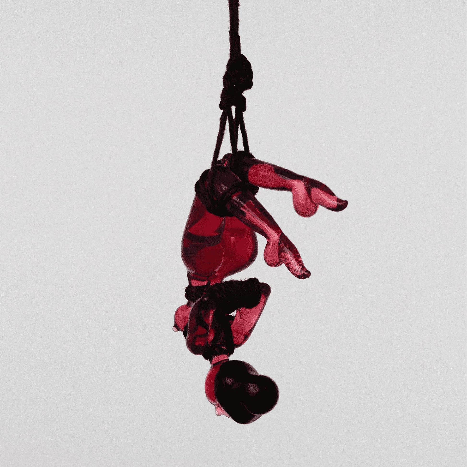 meticulously crafted glass pendant - Telemagenta Bondage Babe Pendant by KT Scissorbaby