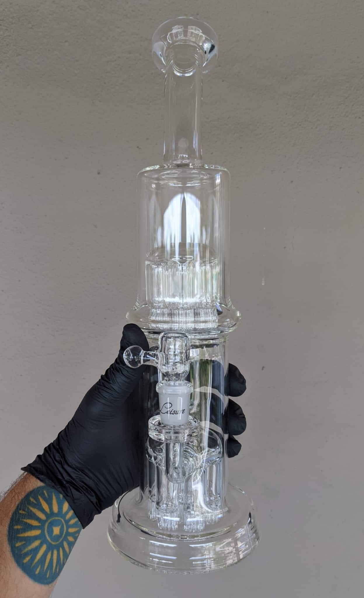 hand-blown art piece - (L28) 36x36 Tree Arm Flower Tube by Leisure