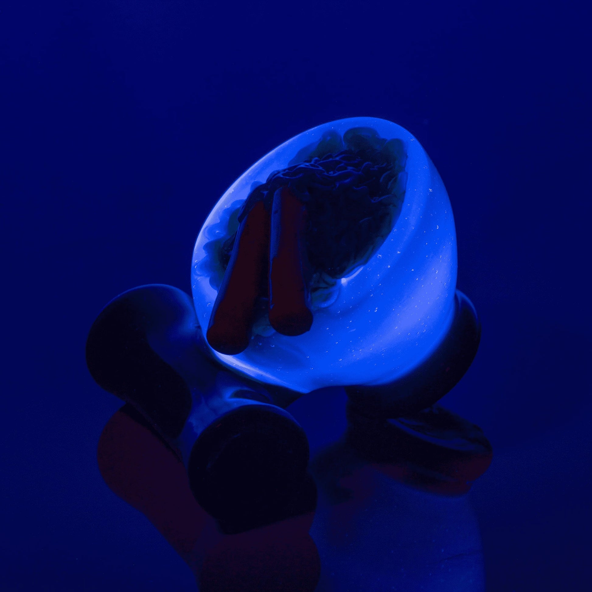 meticulously crafted glass pendant - UV Ramen Pendant w/ Chopsticks (A) by Dojo Glass