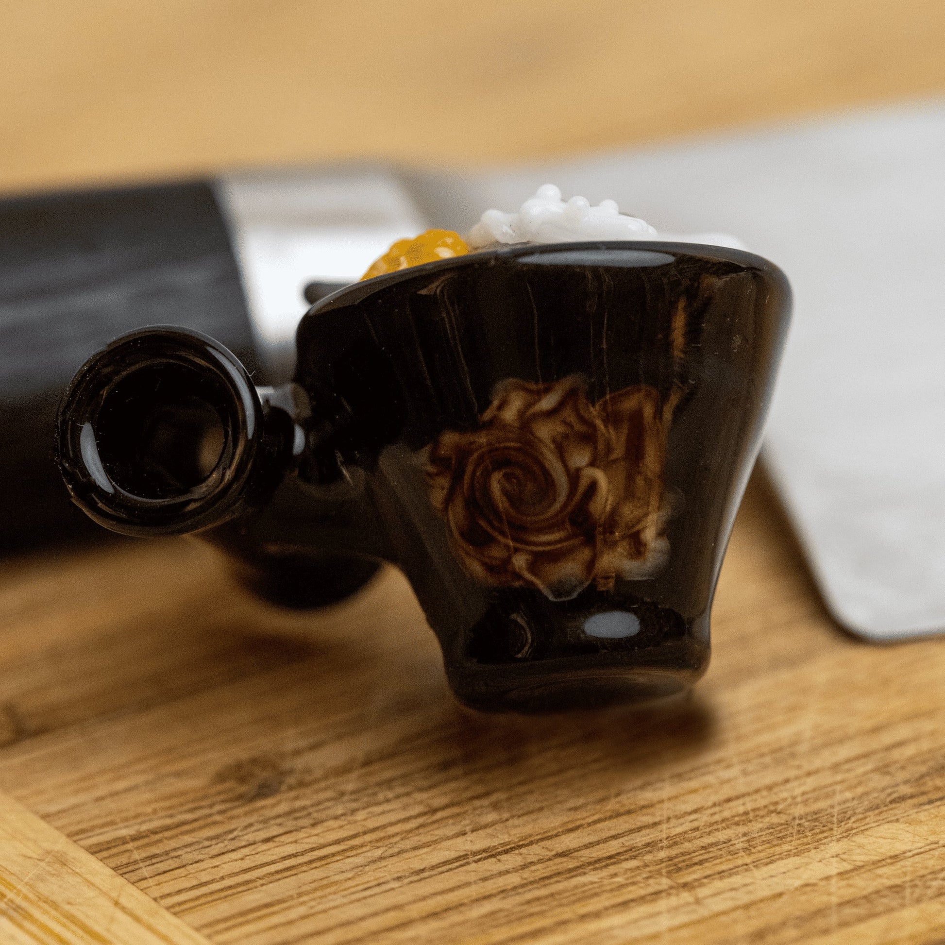 sophisticated glass pendant - Large UV Rose Pattern Ramen Pendant (B) by Dojo Glass
