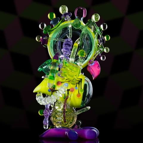 exquisite art piece - Cyborg Burdling by LaceFace & CalM (2021)