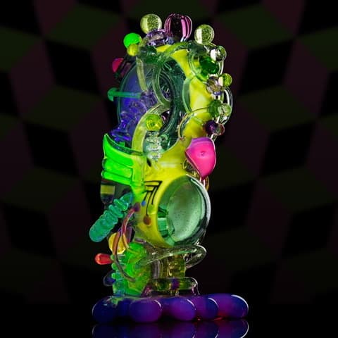 exquisite art piece - Cyborg Burdling by LaceFace & CalM (2021)