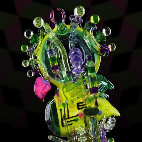 exquisite art piece - Cyborg Burdling by LaceFace & CalM (2021)