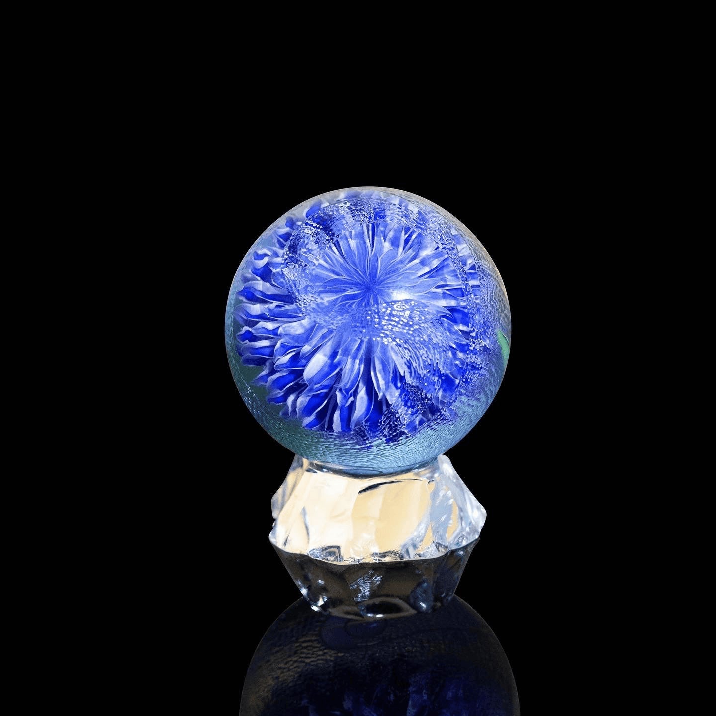 innovative art piece - Fern Dahlia Marble w/ Stand by Jared DeLong