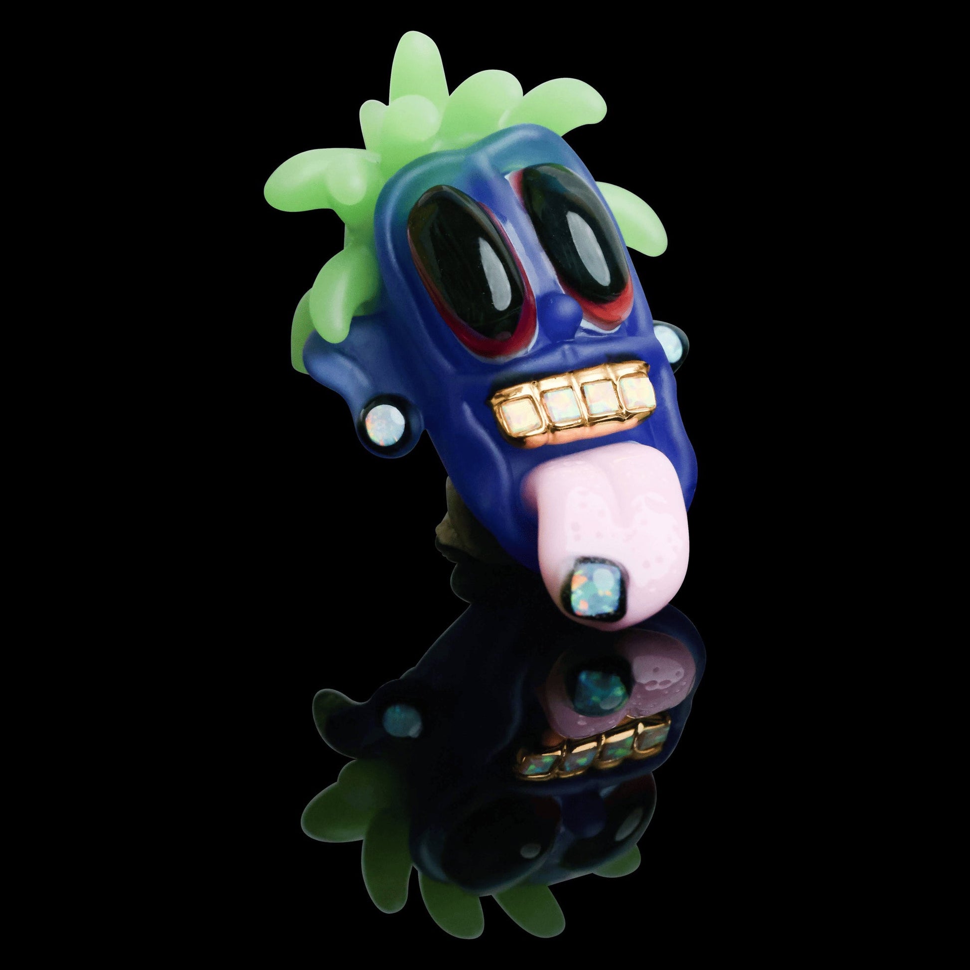 meticulously crafted glass pendant - Full Body Tripster w/ Opal Grill & Tripster Pendant #73 w/ Opal Grill by Ryder Glass (2022 Drop) (RESERVED FOR OSHAE)