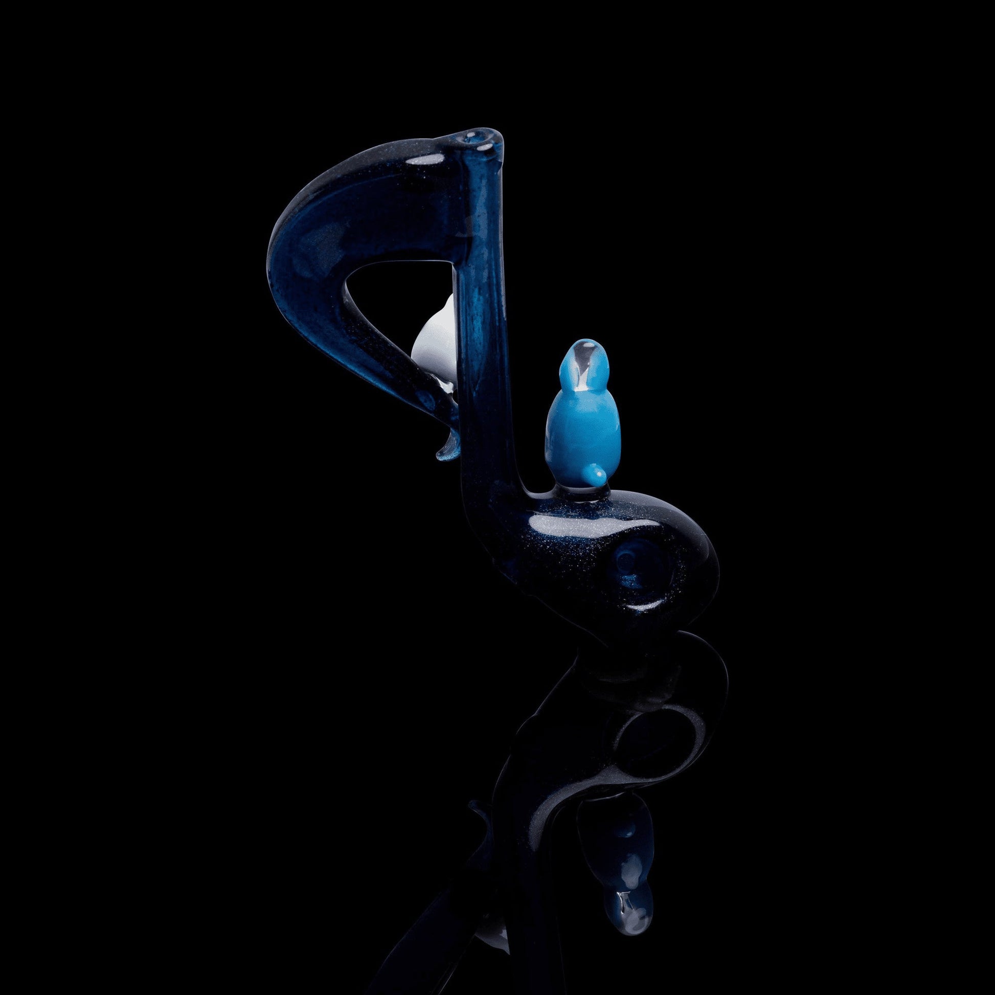 meticulously crafted design of the Singing Totoro Music Note Pipe by Kawaii Glass x Sakibomb (2022 Drop)