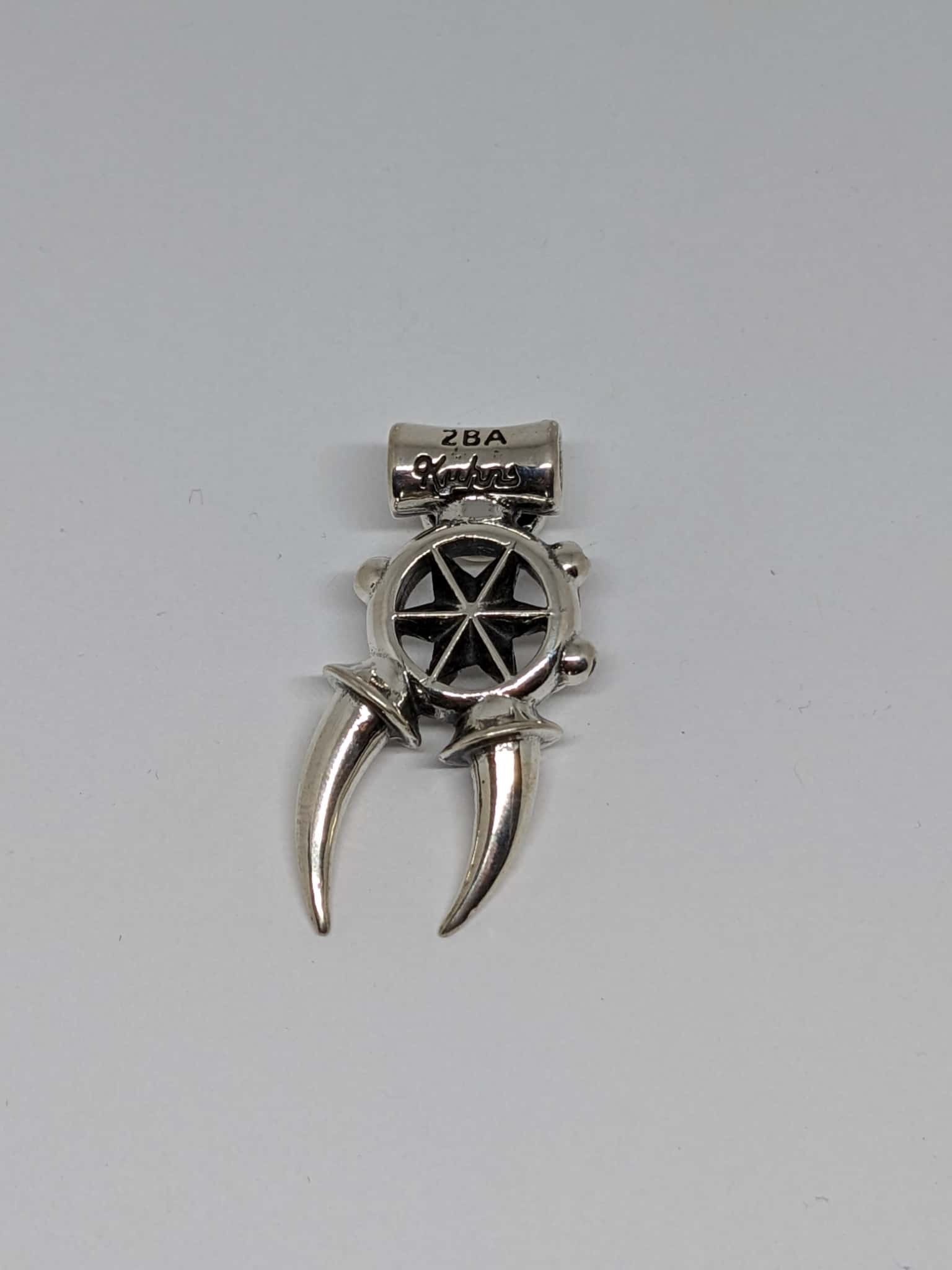sophisticated glass pendant - Kuhns x Alex Ubatuba Solid Silver Collab Pendant #2 (Glass Vegas 2021)