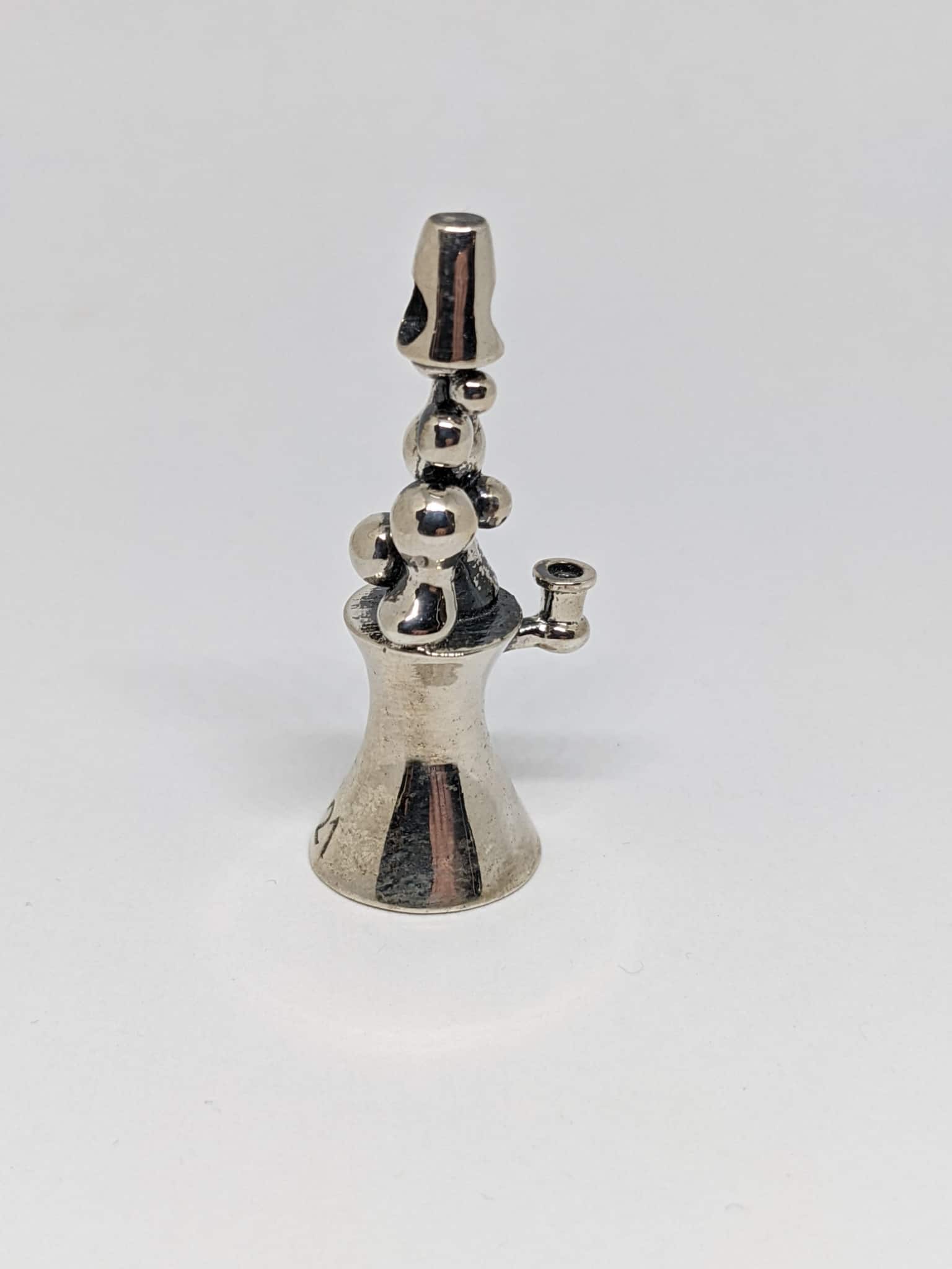 sophisticated glass pendant - Kuhns x Bluegrass Glass Solid Silver Collab Pendant #1 (Glass Vegas 2021)
