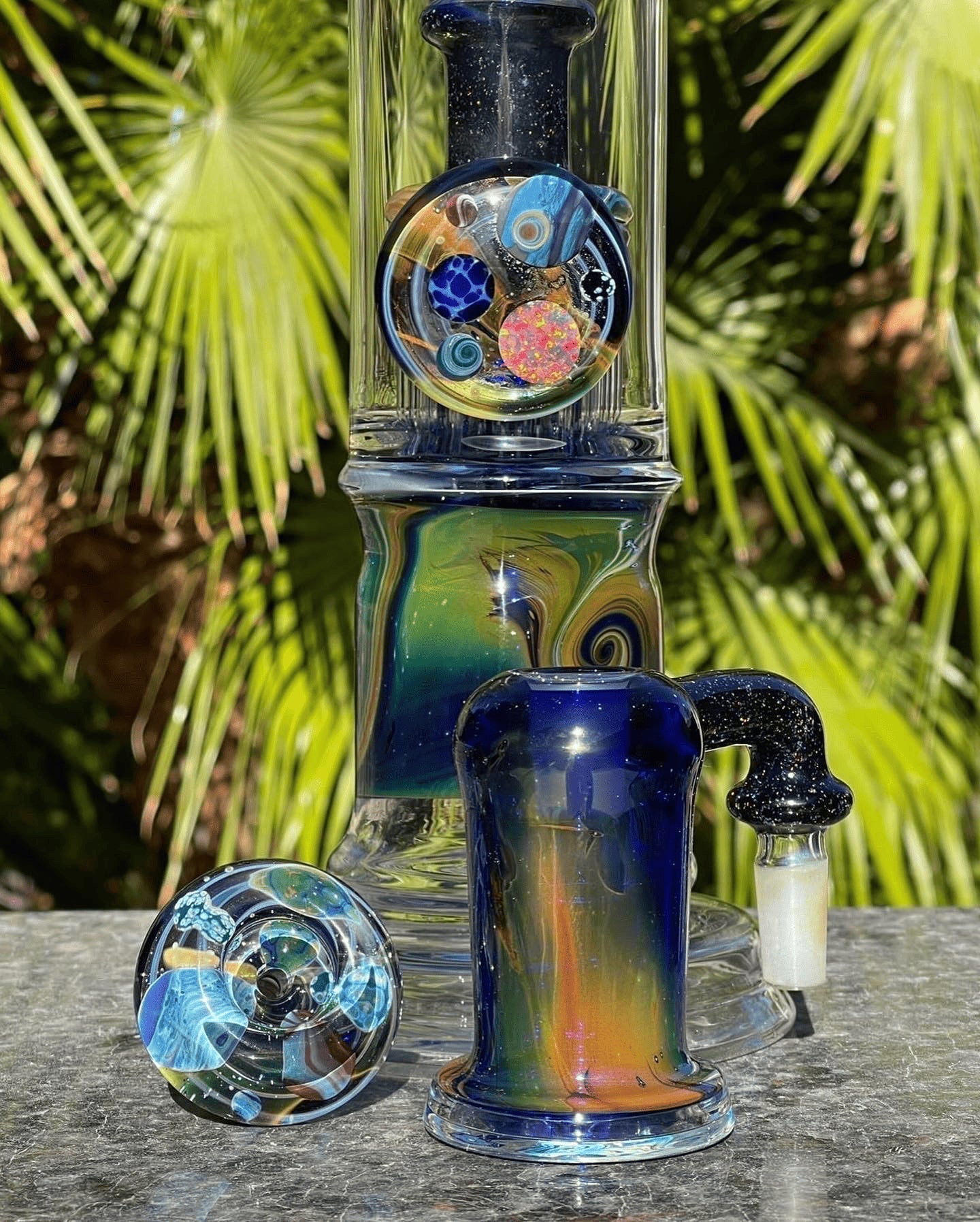 innovative art piece - Galactic Double Bub by Jolex Glass x Leisure Glass