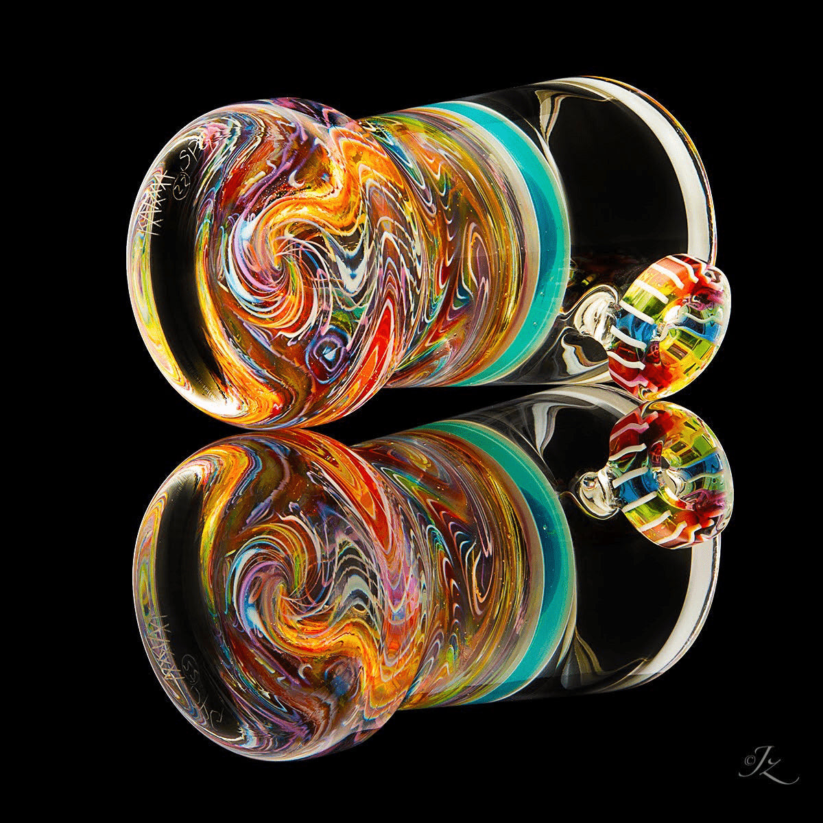 artisan-crafted art piece - Shot Glass Collaboration by Karma Glass x Stephan Peirce (Coffee + Colada 2022)