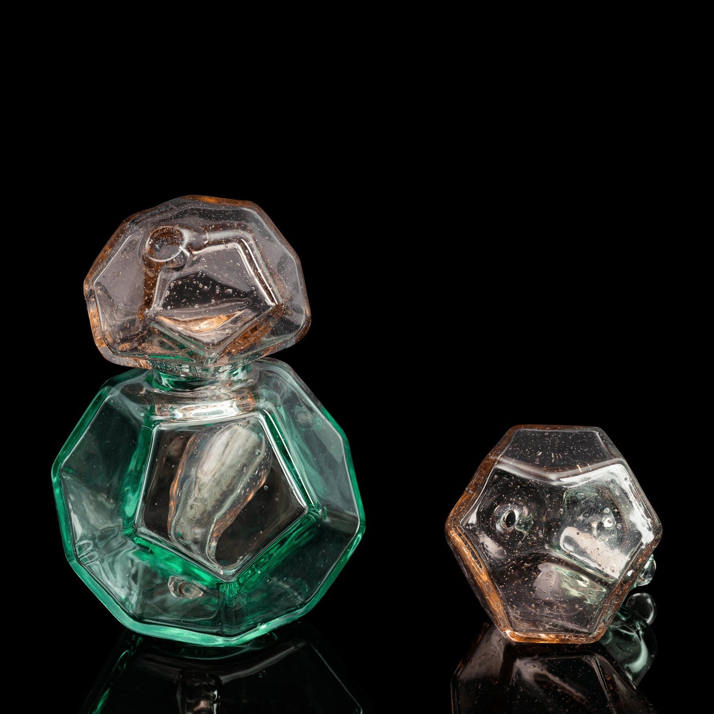 innovative art piece - Solo Geo Traveler Set (C) by Kuhns Glass (2022 Drop)