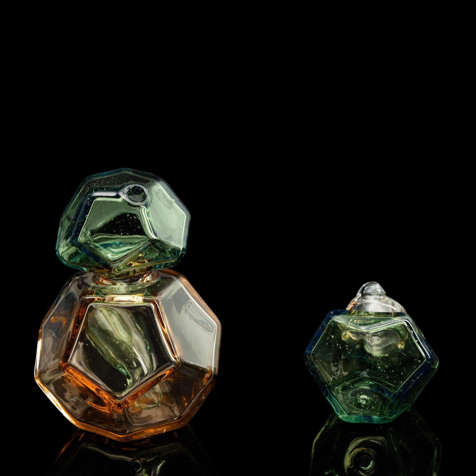 artisan-crafted art piece - Solo Geo Traveler Set (G) by Kuhns Glass (2022 Drop)