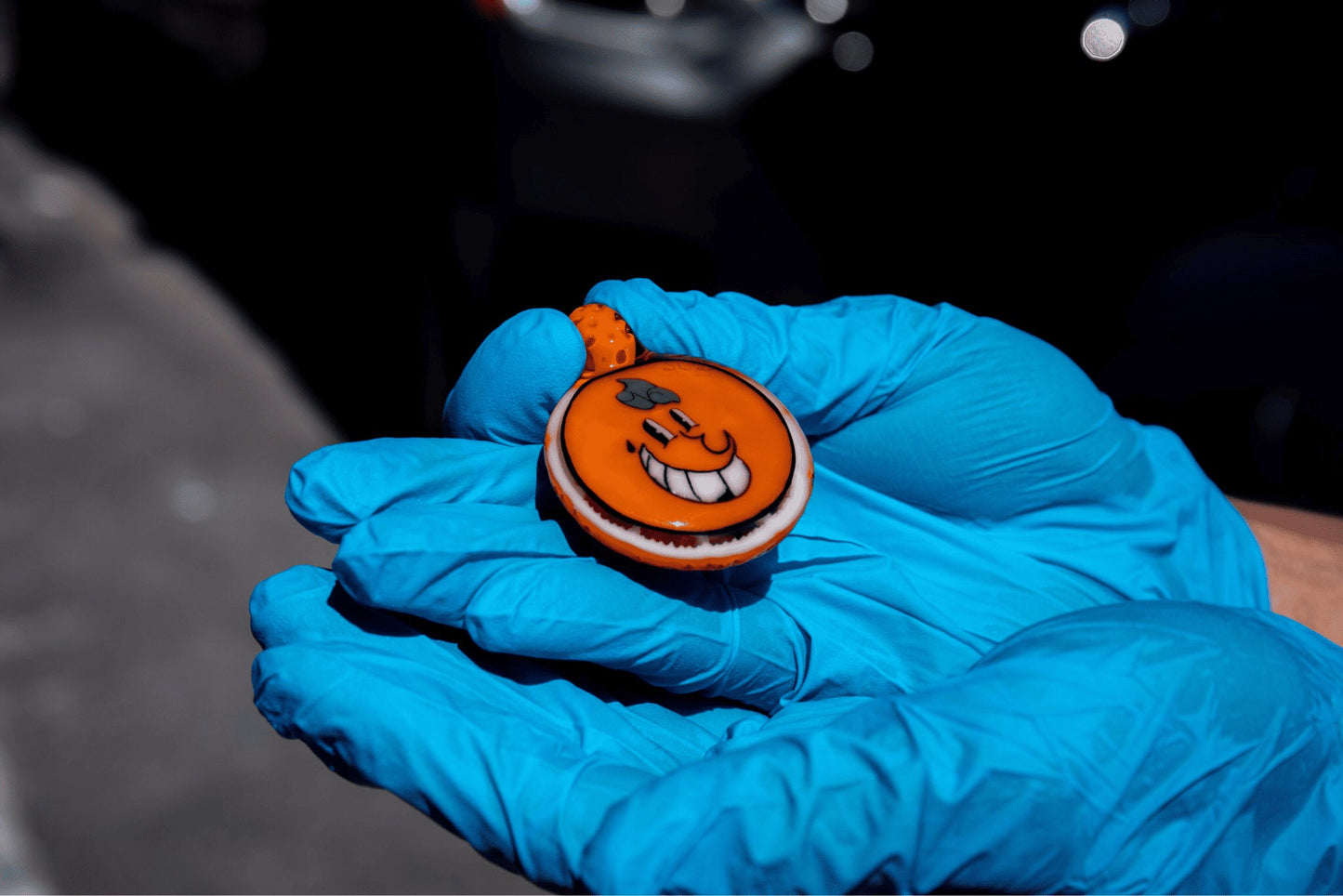heady glass pendant - Collab Orange Slice Pendant #1 by Lyons x Atomik x GROE (Got The Juice 2022)