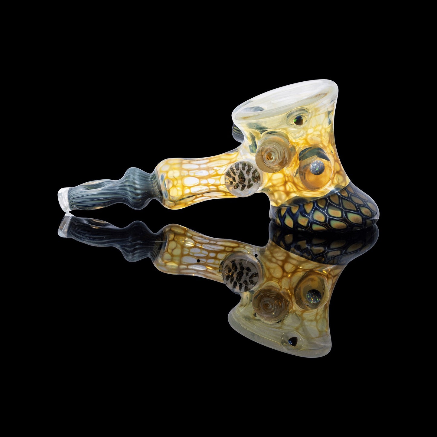 hand-blown art piece - Fumed Hammer by Hondo Glass (2022 Release)