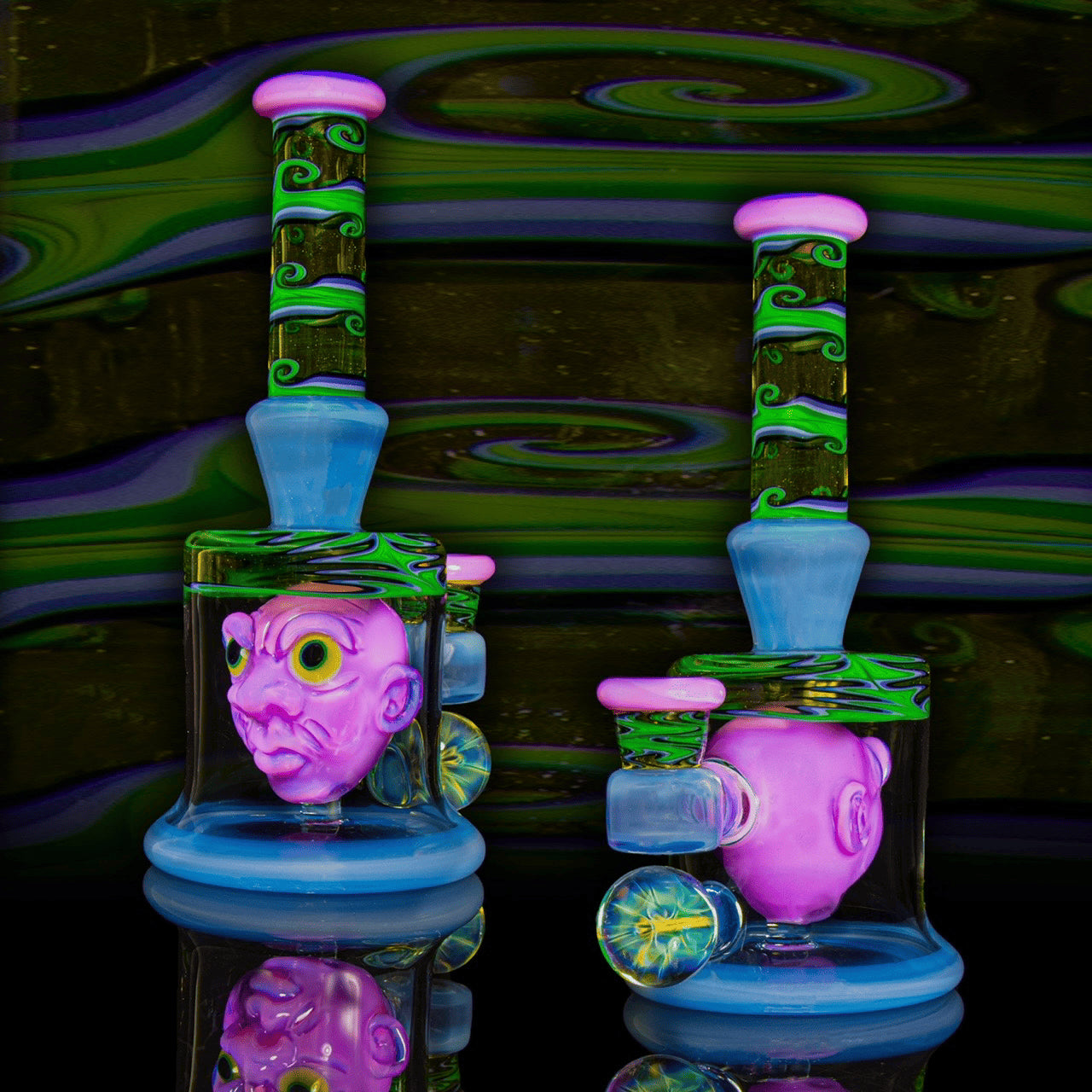 exquisite art piece - Head In A Bottle Collaboration by Mr. Voorhees x Leks Eno