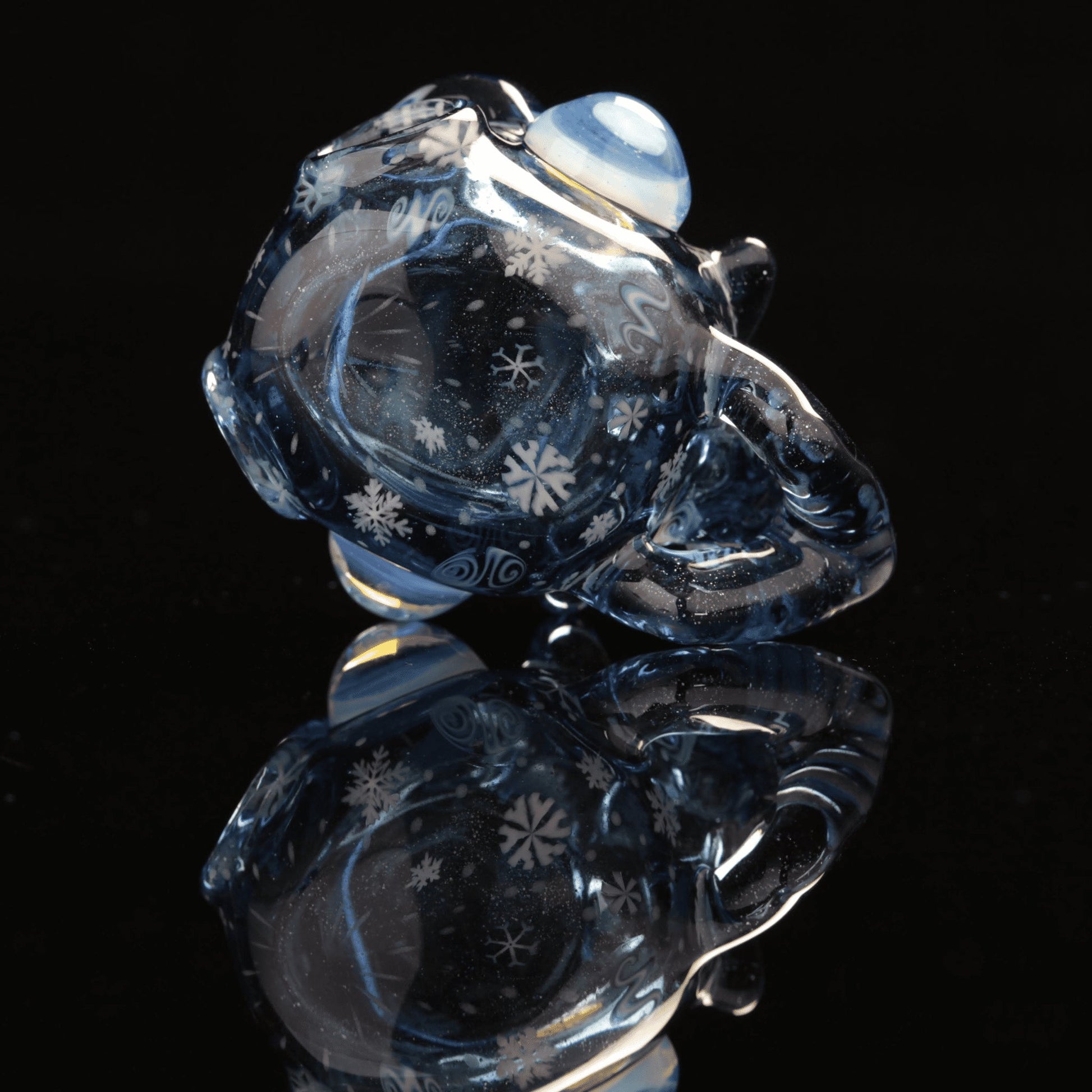 luxurious glass pendant - Skull Rocker Pendant by Chaka Glass x Nathan Belmont (Belmont’s Beasts)