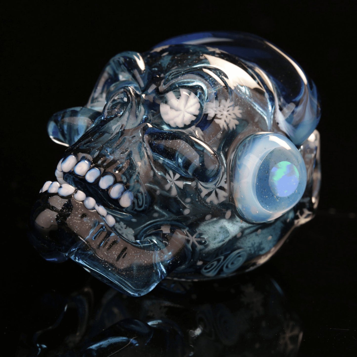 luxurious glass pendant - Skull Rocker Pendant by Chaka Glass x Nathan Belmont (Belmont’s Beasts)