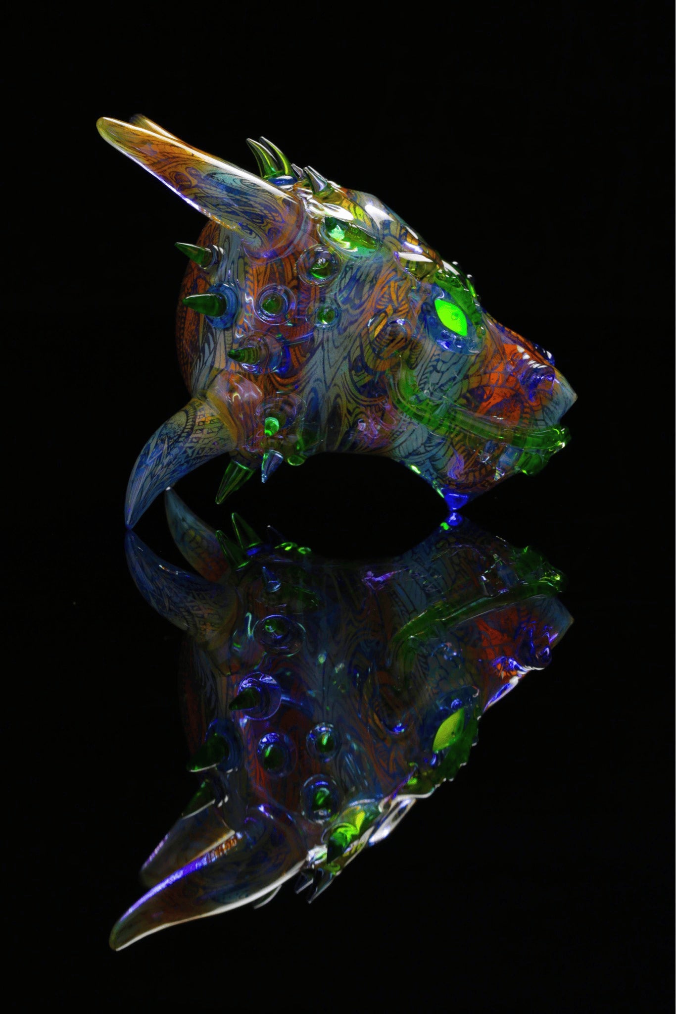 exquisite design of the Dragon Head Rig by OG Tubes x Nathan Belmont (Belmont’s Beast)