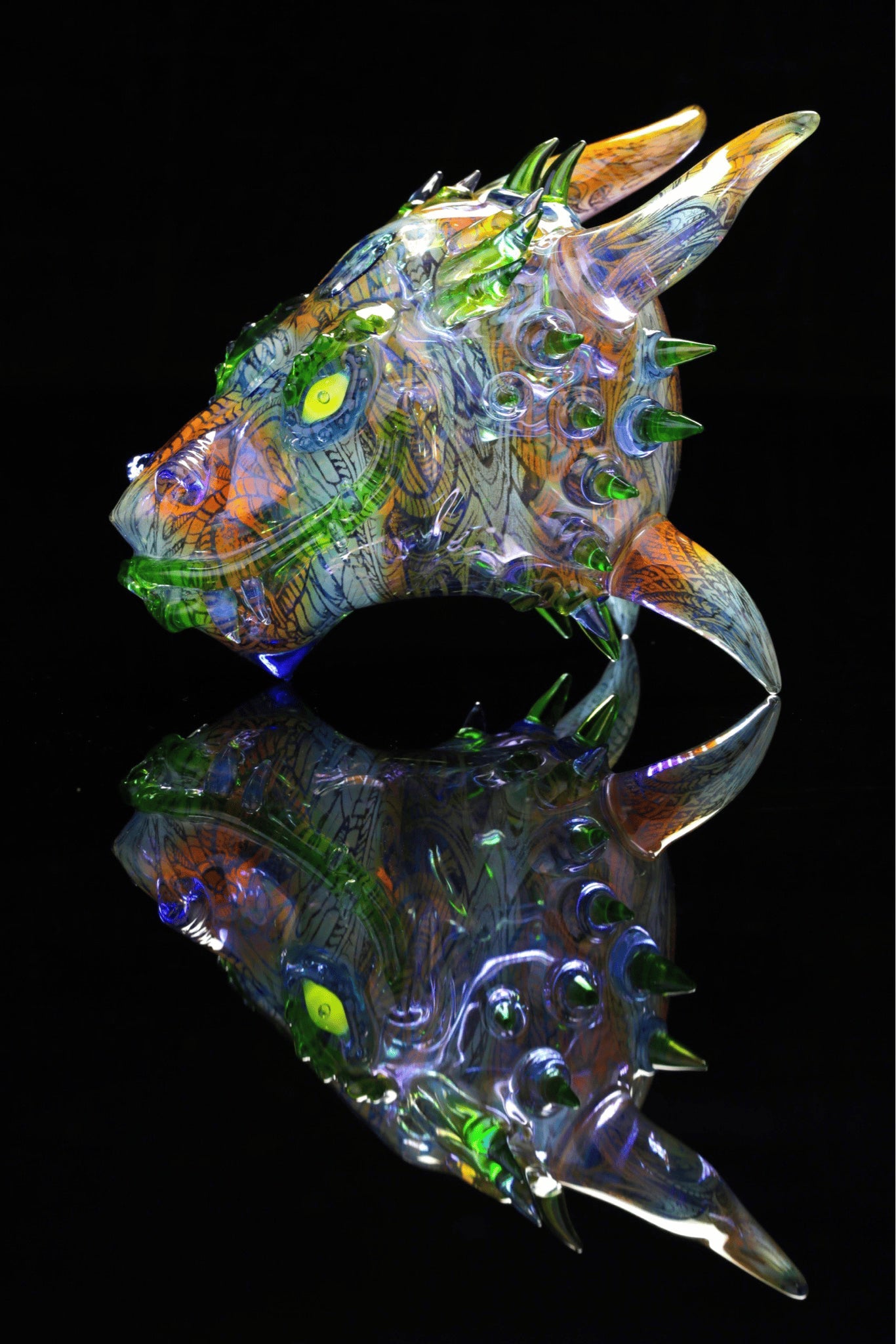 exquisite design of the Dragon Head Rig by OG Tubes x Nathan Belmont (Belmont’s Beast)