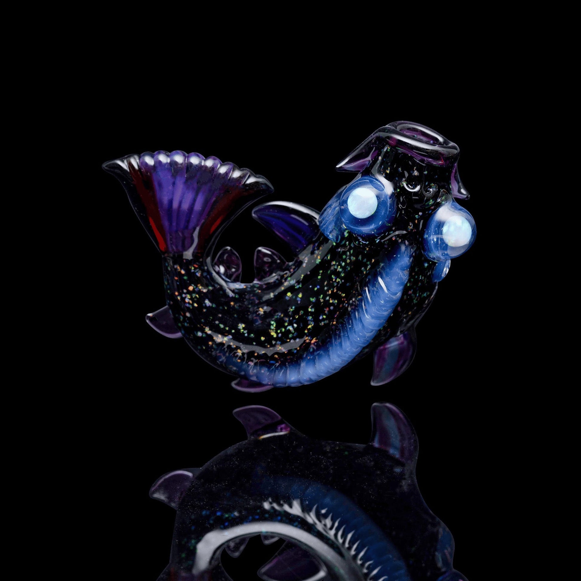 innovative glass pendant - Crushed Opal Koi Pendant by Nathan Belmont (Belmont’s Beasts)