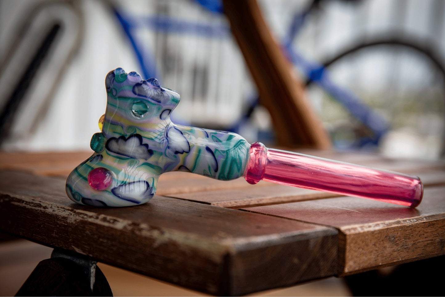 hand-blown art piece - Cloud Hammer (A) by Gnarla Carla (2022 Release)