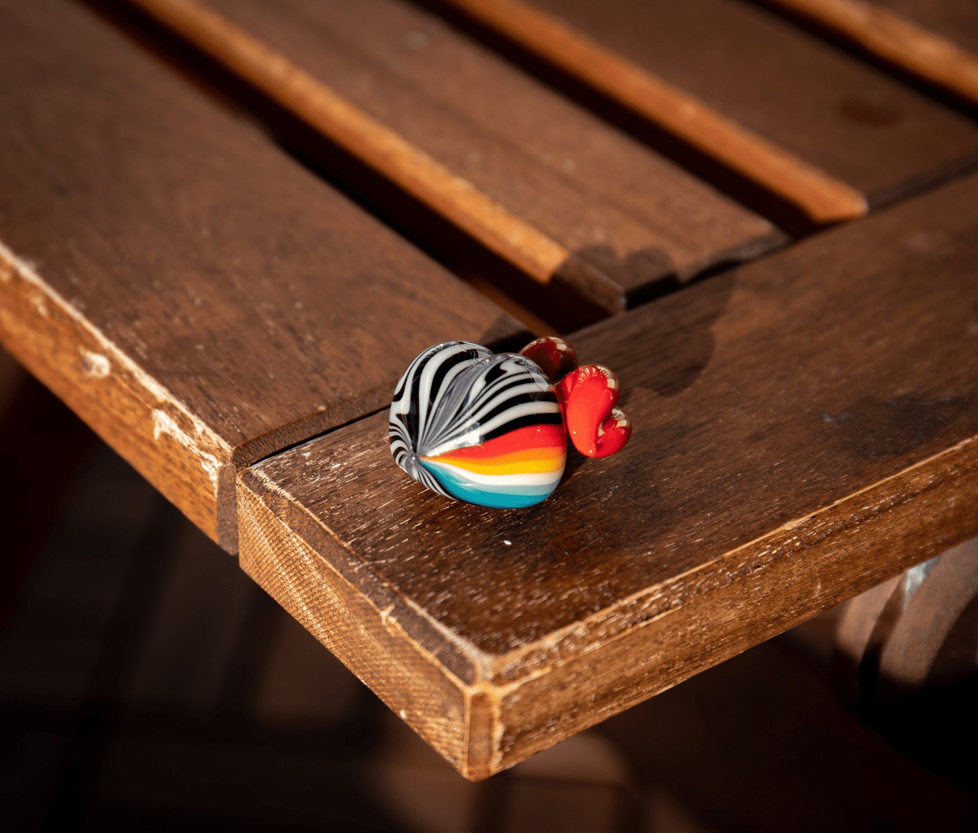 hand-blown glass pendant - Pantone Peach Pendant (A) by Preston Hanna x Gnarla Carla (2022 Release)