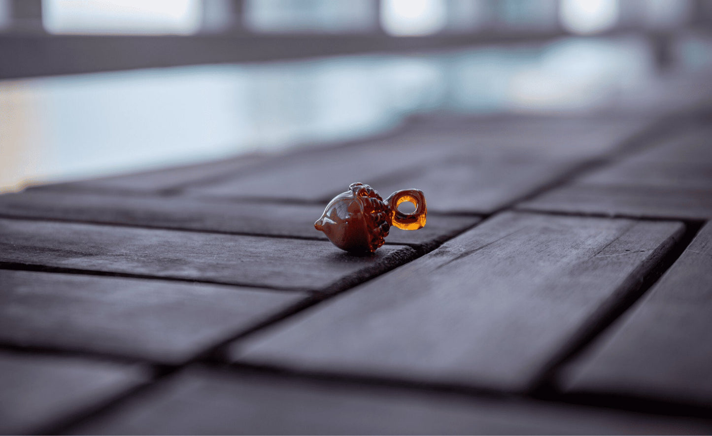 hand-blown glass pendant - Acorn Pendant (J) by Gnarla Carla (2022 Release)
