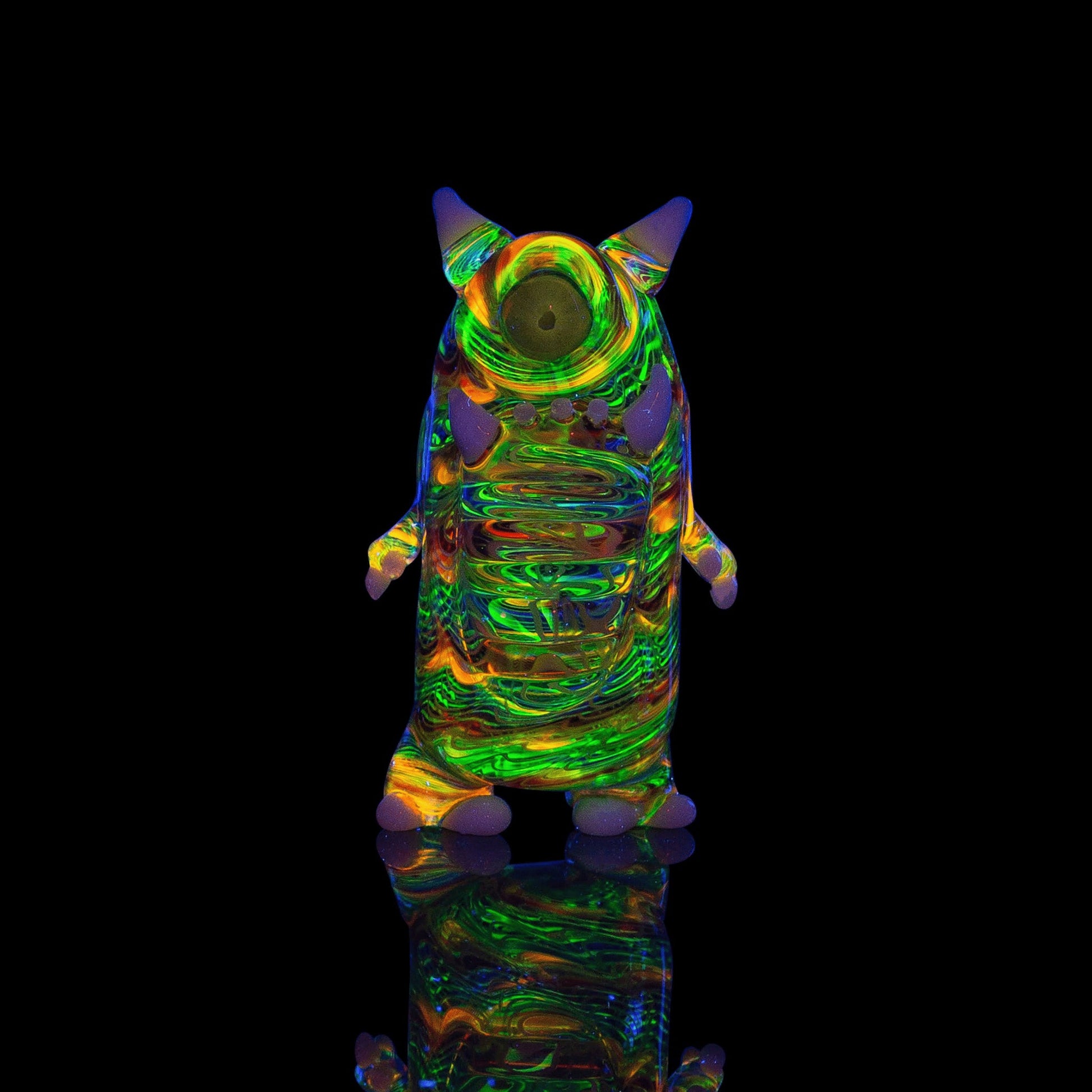hand-blown glass pendant - Collab Wolp Pendant by Brandon Martin x Karma Glass (Rainbow Equinox 2022)