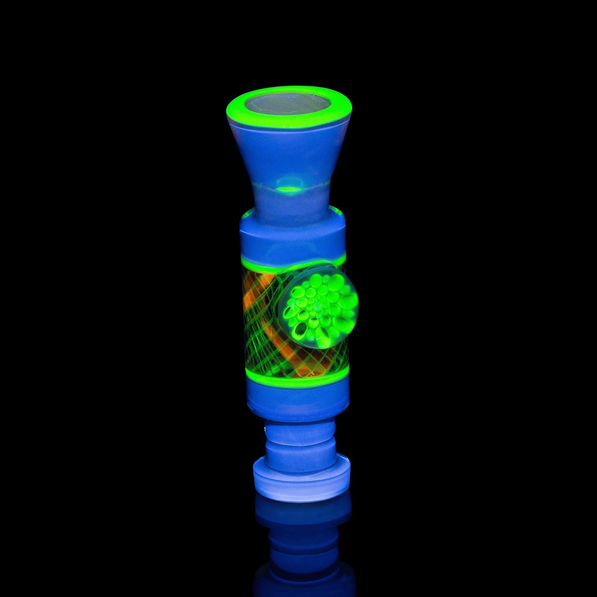 hand-blown art piece - Collab Chillum by Shamby Glass x Karma Glass (Rainbow Equinox 2022)