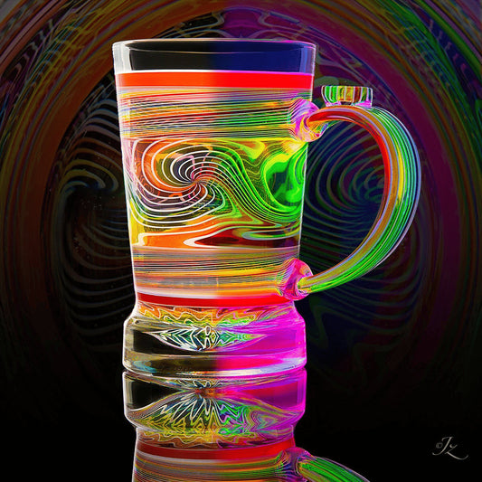 artisan-crafted art piece - Exquisite Coffe Mug Collaboration by Karma Glass x Stephan Peirce (Coffee + Colada 2022)