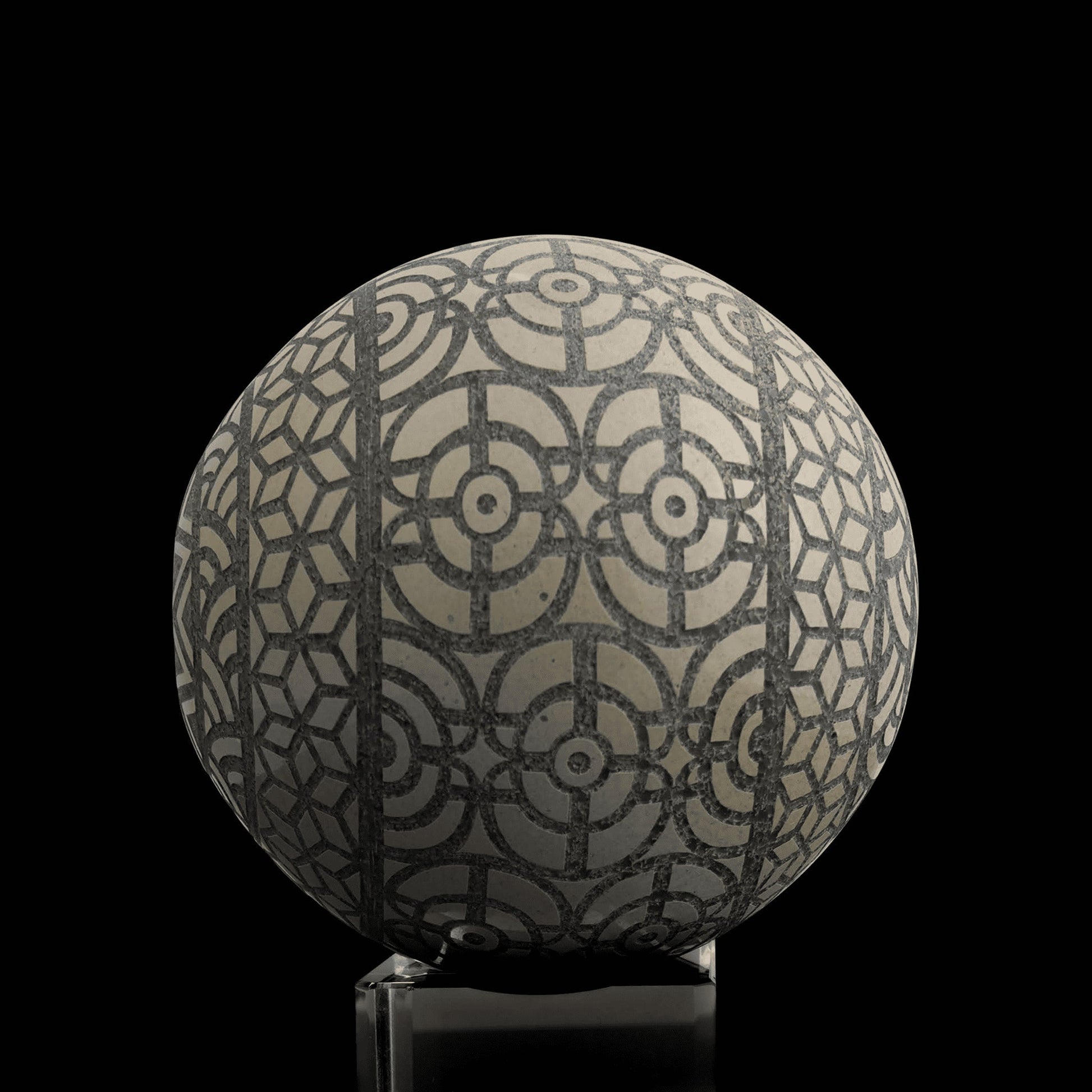 heady art piece - Geometric Pondering Orb by Artist Stylie (SCOPE 2022)