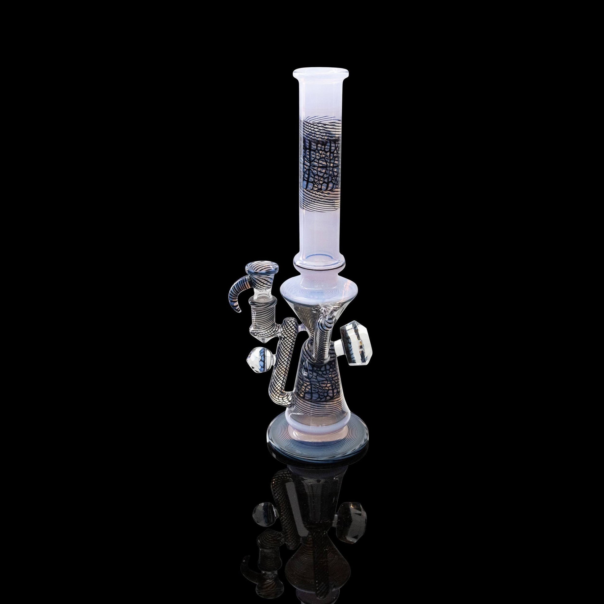 sophisticated design of the 15” Faceted Recycle Bong by Gobs Glass (2023 Release)