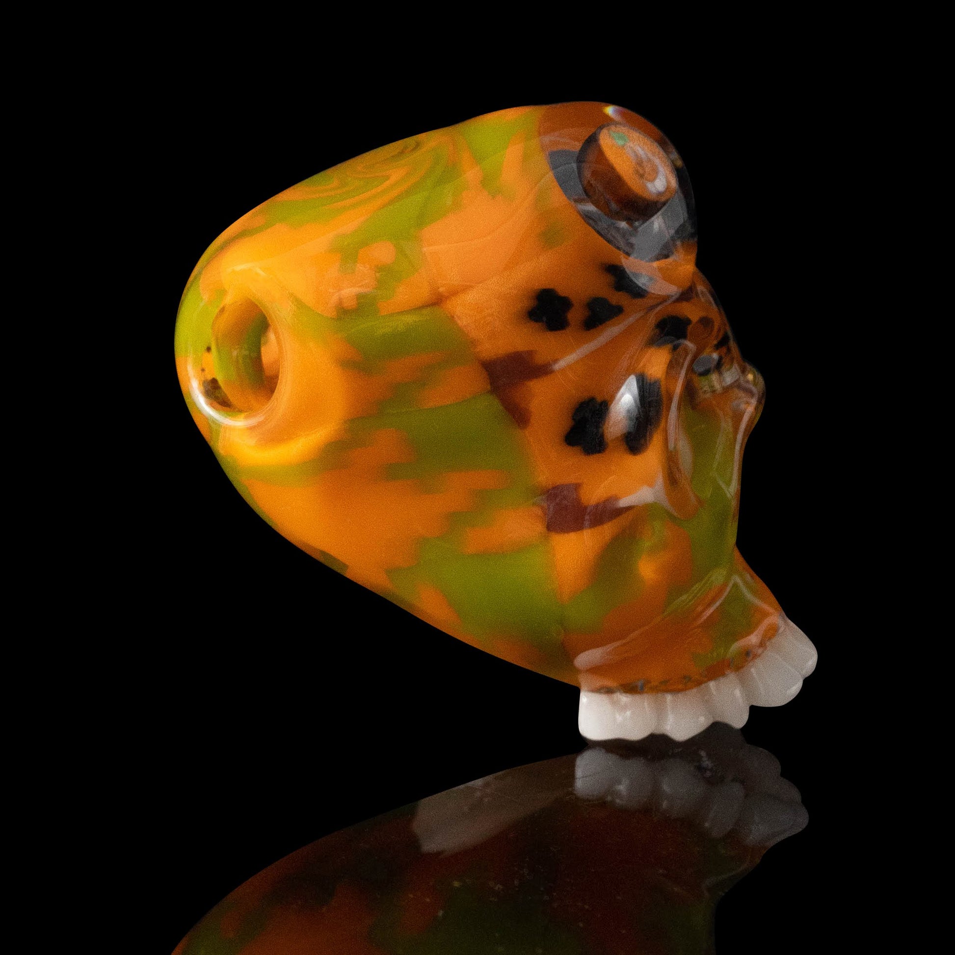 meticulously crafted glass pendant - Crunklestein x Atomik x Groe Skull Pendant (Got the Juice Vol. 2)
