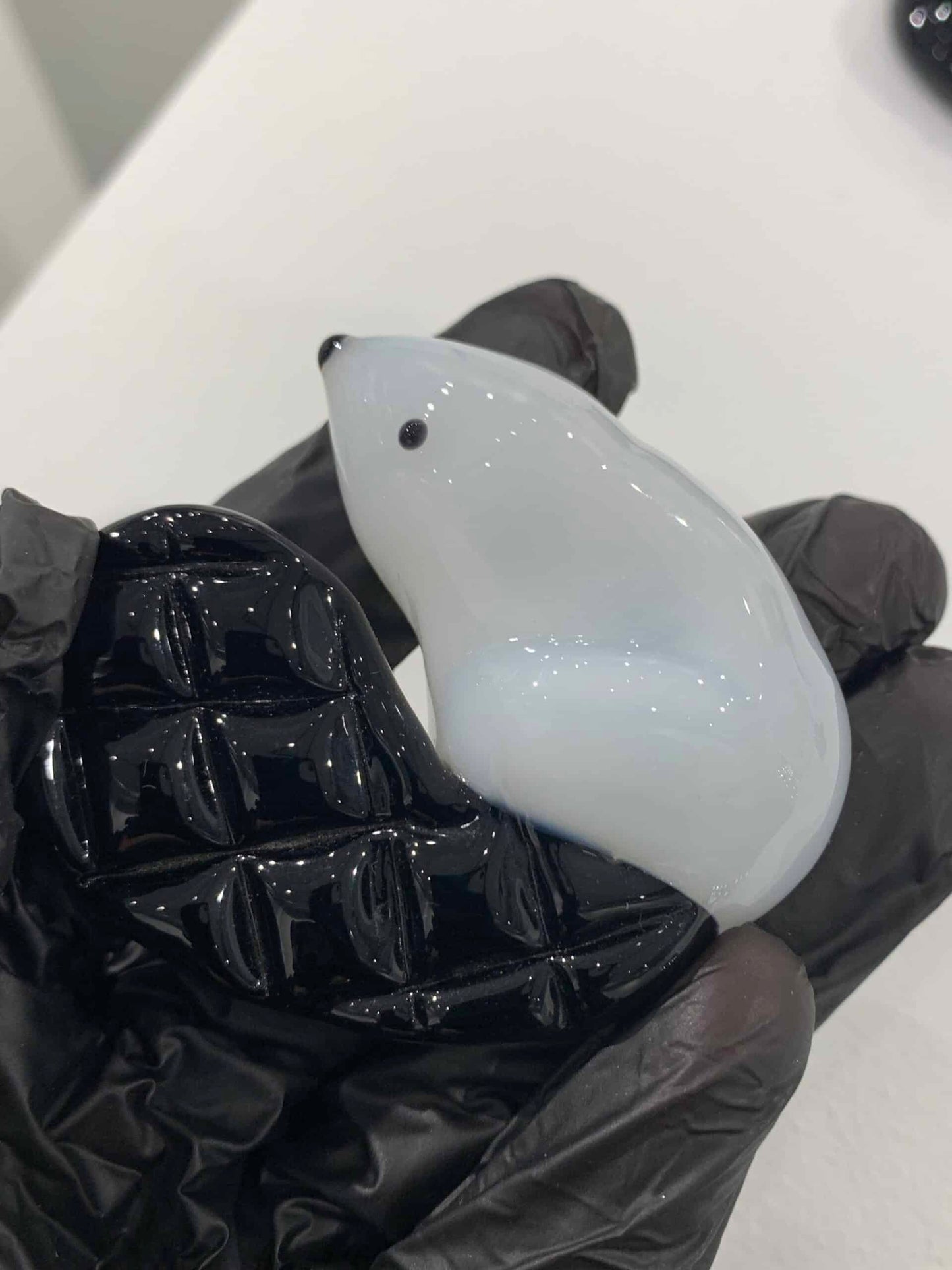 luxurious glass pendant - White Beaver Pendant by Preston Hanna (2022 Drop)
