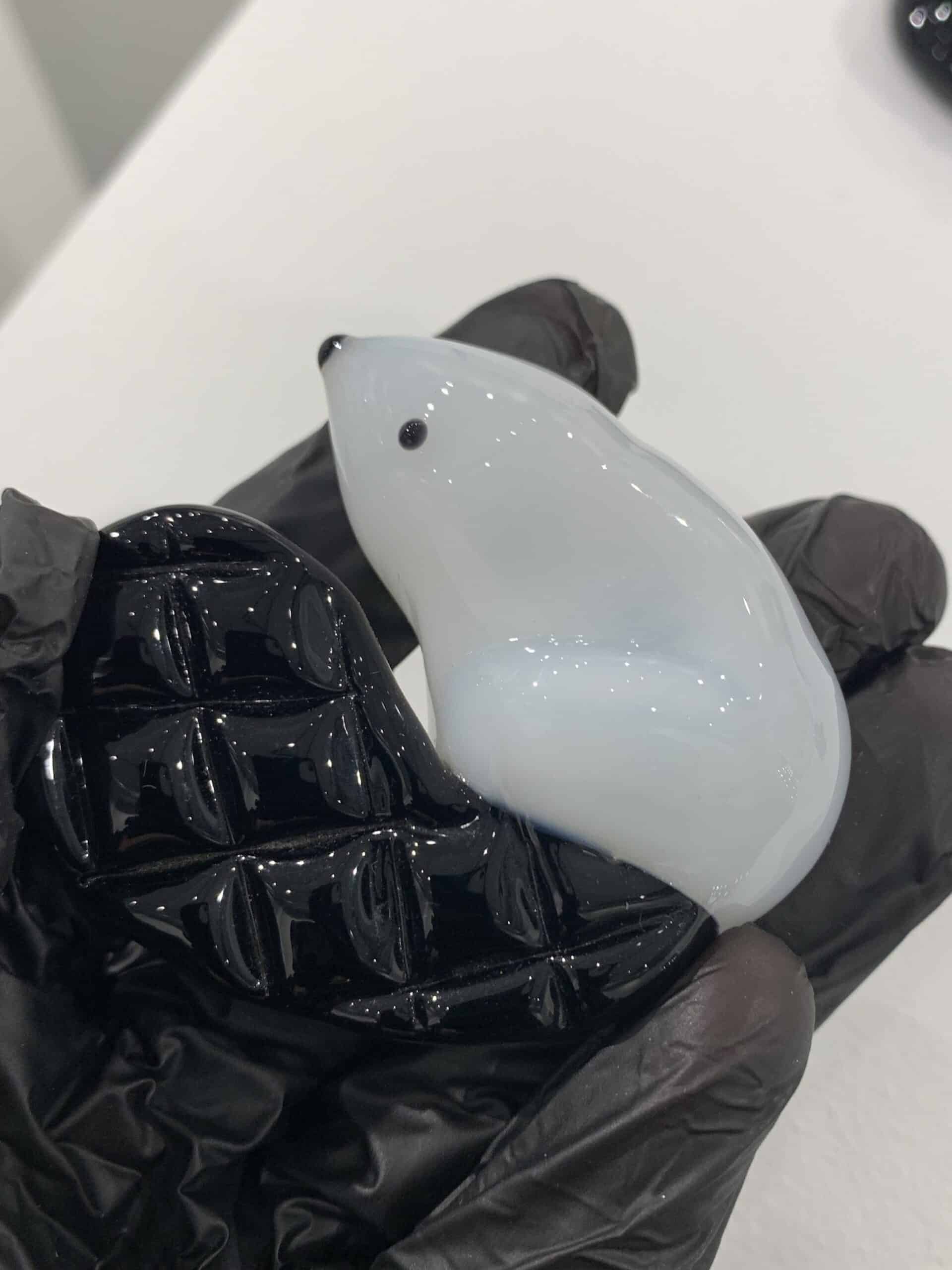 luxurious glass pendant - White Beaver Pendant by Preston Hanna (2022 Drop)